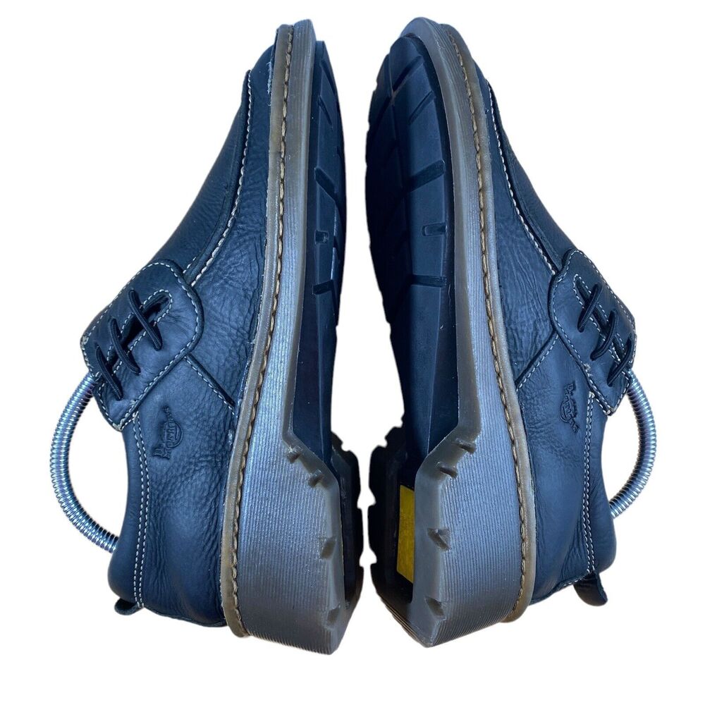 Dr Doc Martens Shoes Mens 8 2B18 Airwair Heels Slip On Moccasin Black Leather - Picture 5 of 12